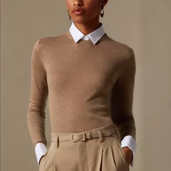 Zara Sweaters - ZARA | Tan knit collared longsleeve size S